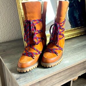 Shoe the Bear Sherpa lined wedge boots